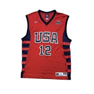 Vintage Y2K Reebok Team USA Diana Taurasi #12 2004 Athens Olympics Jersey Large
